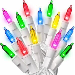 Multicolor Christmas Lights (20 Feet, 100 Lights) - Christmas Multicolor Lights